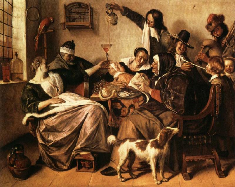 Jan Steen As the Old Sing.So Twitter the Young Sweden oil painting art